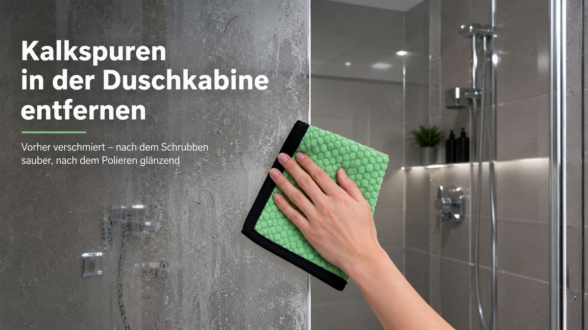Kalkspuren in der Dusche entfernen