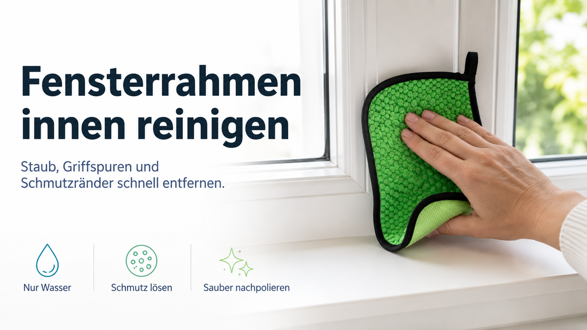 Fenstergriffe reinigen: Fingerabdrücke, Staub und graue Spuren entfernen