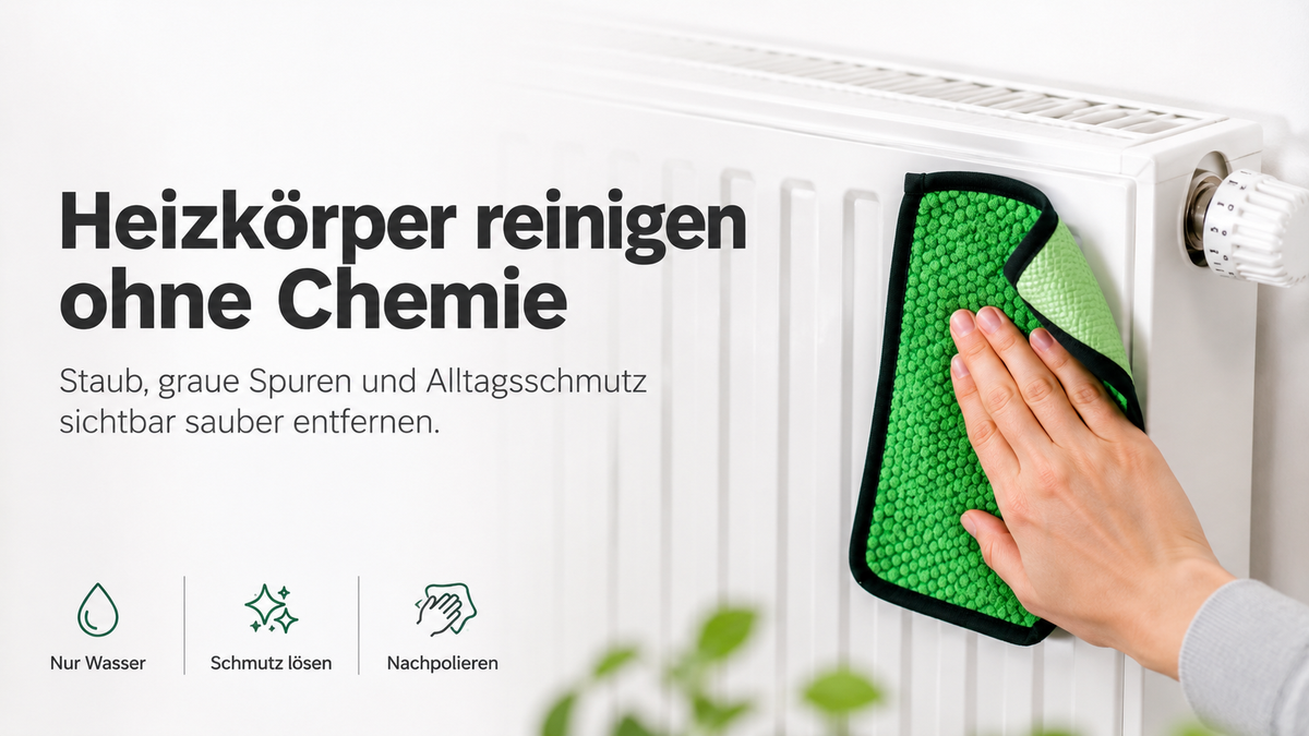Heizkörper reinigen ohne Chemie: Staub, graue Spuren und Alltagsschmutz entfernen
