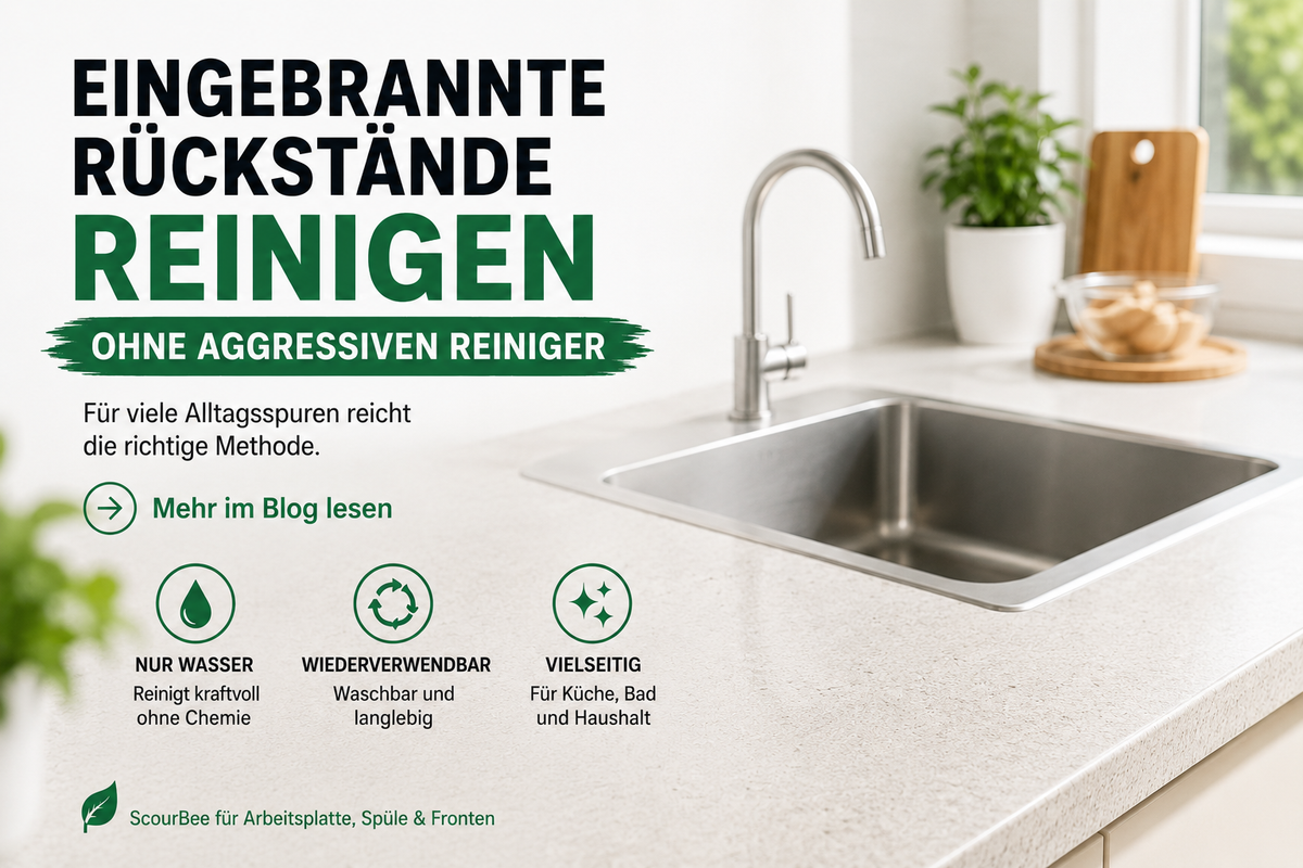 Eingebrannte Rückstände reinigen - ohne aggressiven Reiniger