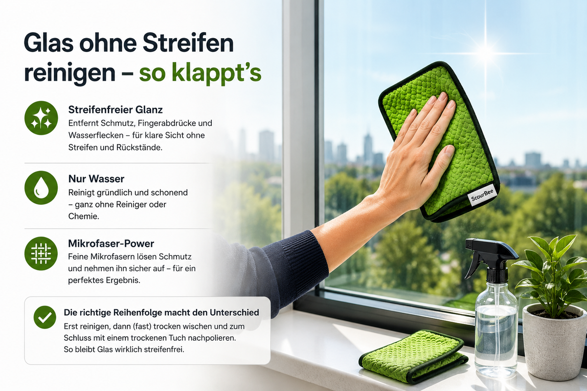 Glas ohne Streifen reinigen - so klappt’s