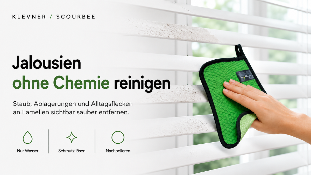 Jalousien reinigen ohne Chemie: Staub und Alltagsspuren von Lamellen entfernen
