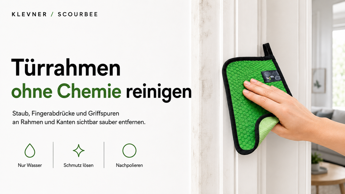 Türrahmen reinigen ohne Chemie: Fingerabdrücke, Staub und graue Spuren entfernen