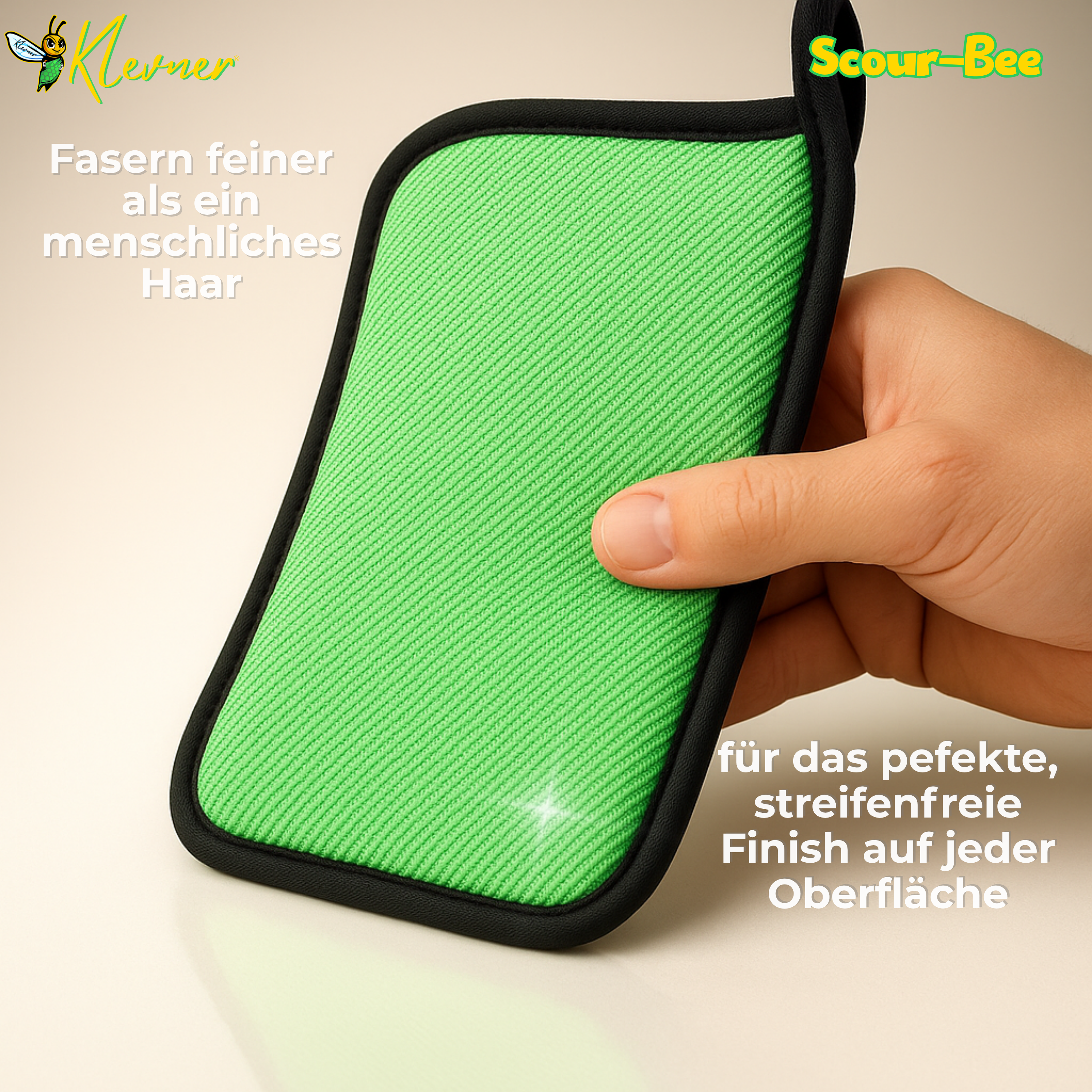 ScourBee Mikrofasertuch – Streifenfrei Reinigen & Polieren