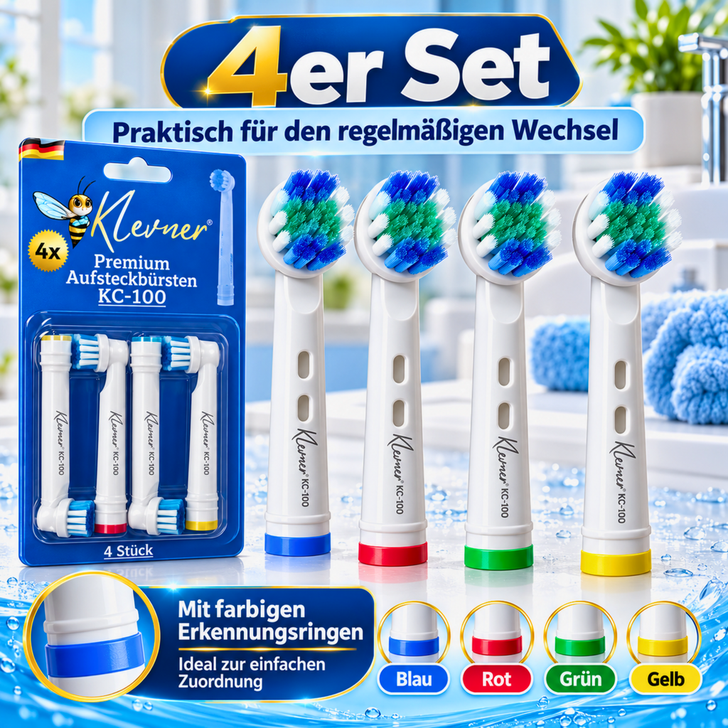 Klevner KC-100 Aufsteckbürsten – 4er-Set