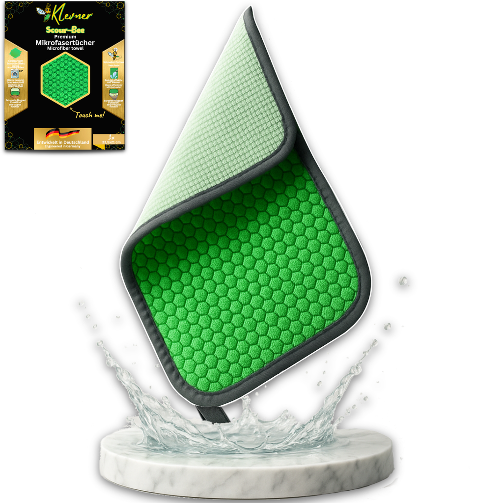 ScourBee Mikrofasertuch – Streifenfrei Reinigen & Polieren