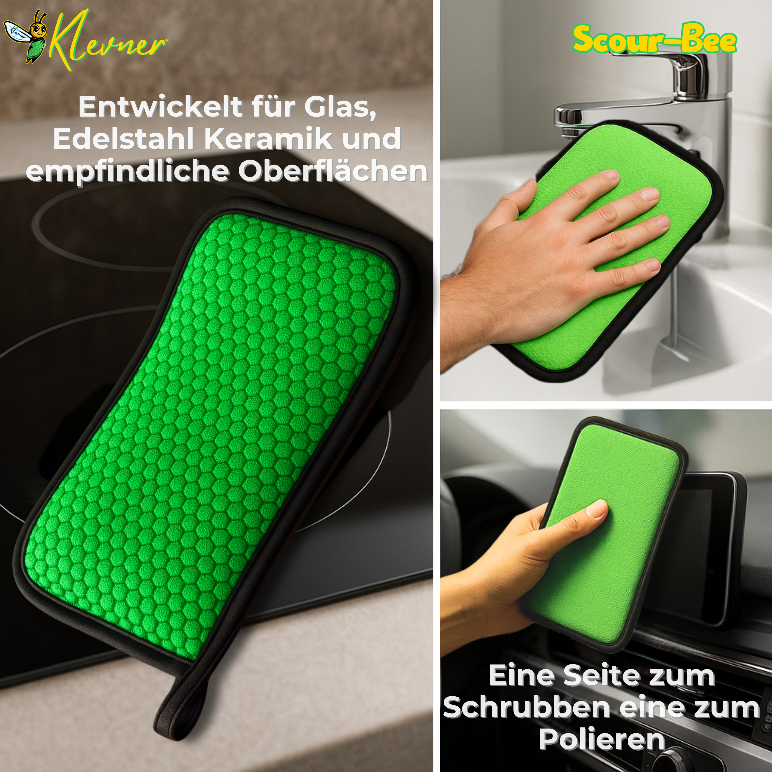 ScourBee Mikrofasertuch – Streifenfrei Reinigen & Polieren