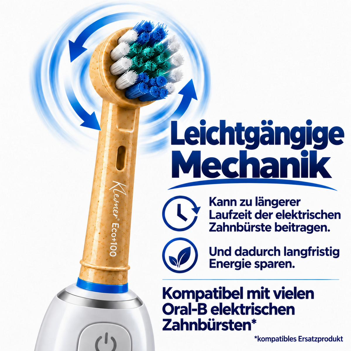 Klevner Eco-100 Aufsteckbürsten – 4er-Set